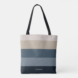 Bolsa Tote Listras Chic Modernas com Monograma