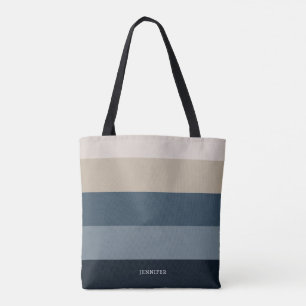 Bolsa Tote Listras Chic Modernas com Monograma