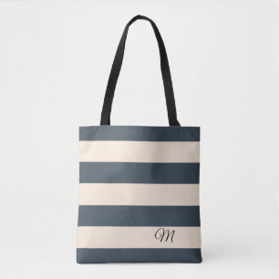 Bolsa Tote Listras Cinza Carvão