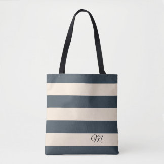 Bolsa Tote Listras Cinza Carvão