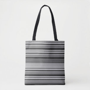 Bolsa Tote Listras cinza pretas fofas