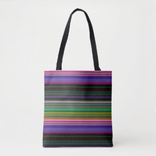 Bolsa Tote Listras coloridas retrô fofas