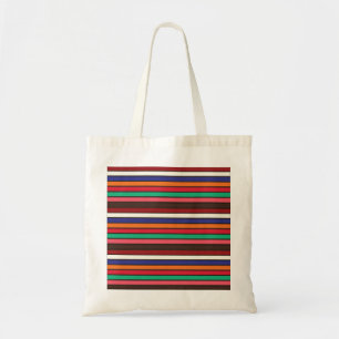 Bolsa Tote Listras Coloridas Vibrantes Compras