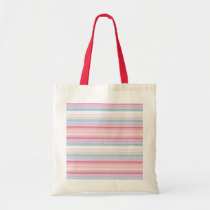 Bolsa Tote Listras cor-de-rosa brancas fofas