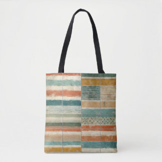 Bolsa Tote listras costeiras lavadas pelo sol