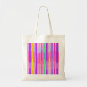 Bolsa Tote Listras de Arco-íris Pastel Fofo
