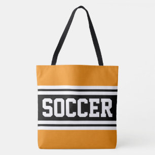 Bolsa Tote Listras de corrida amarelo laranja preto branco de