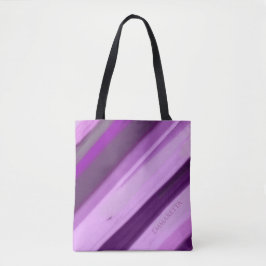 Bolsa Tote Listras de Lavanda Roxa