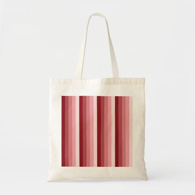 Bolsa Tote Listras de sombra vermelha (Frente)