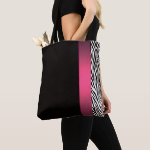 Bolsa Tote Listras de Zebra