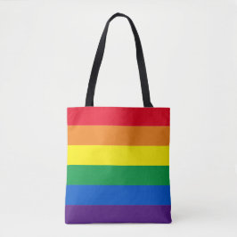 Bolsa Tote Listras do arco-íris cores Lgbt orgulho gay sinali