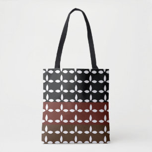 Bolsa Tote Listras Florais Geométricas Coloridas