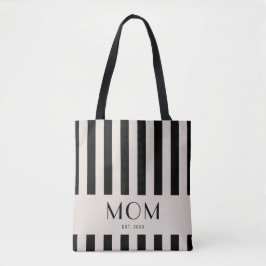 Bolsa Tote Listras Mínimas Modernas Mãe Estabelecida