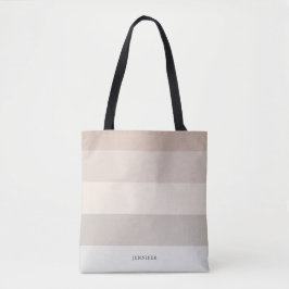 Bolsa Tote Listras Modernas com Monograma Pastel