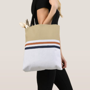 Bolsa Tote Listras retrô modernas na moda listradas