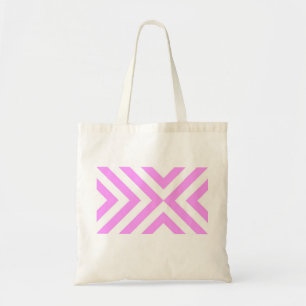 Bolsa Tote Listras Rosa e Branco