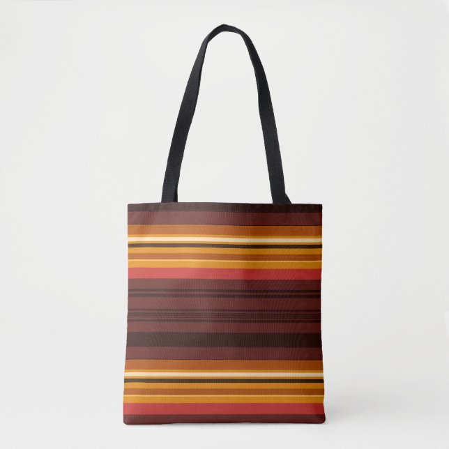 Bolsa Tote Listras vintage fofas (Frente)