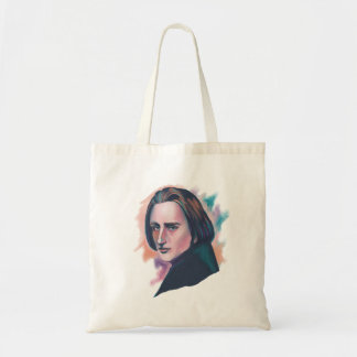 Bolsa Tote Liszt Colorful Watercolor Portrait Quote