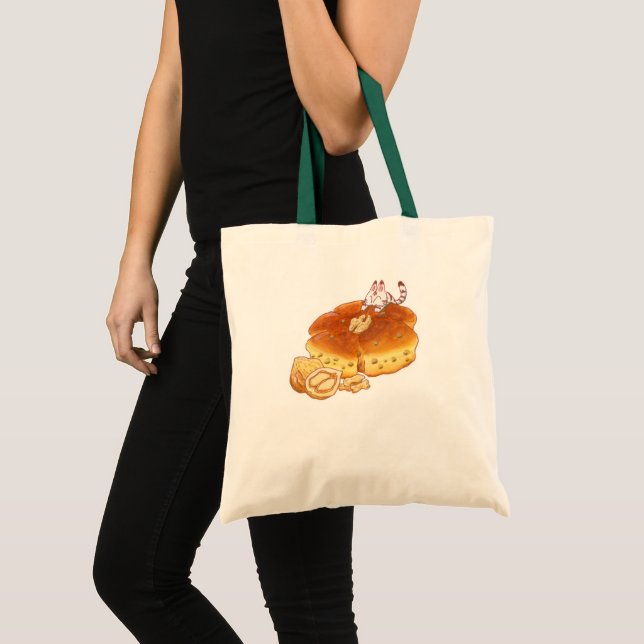 Bolsa Tote Little Cat & Walnut bread トートバッグ (Frente (produto))
