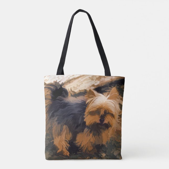 Bolsa Tote Little Yorkie - Yorkshire Terrier Dog (Verso)