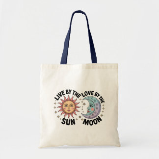 Bolsa Tote Live by the Sun Love by the Moon Retro Tote Bag