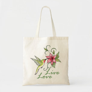 Bolsa Tote Live Love Hummingbird