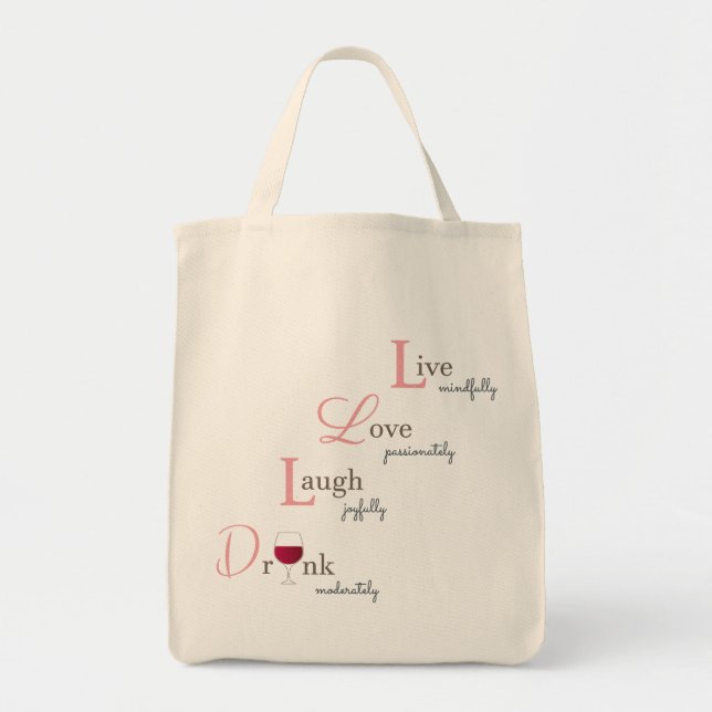 Bolsa Tote Live Love Laugh and Beink (Frente)