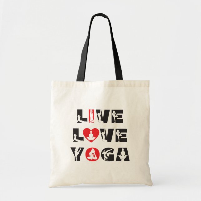 Bolsa Tote Live Love Yoga (Frente)