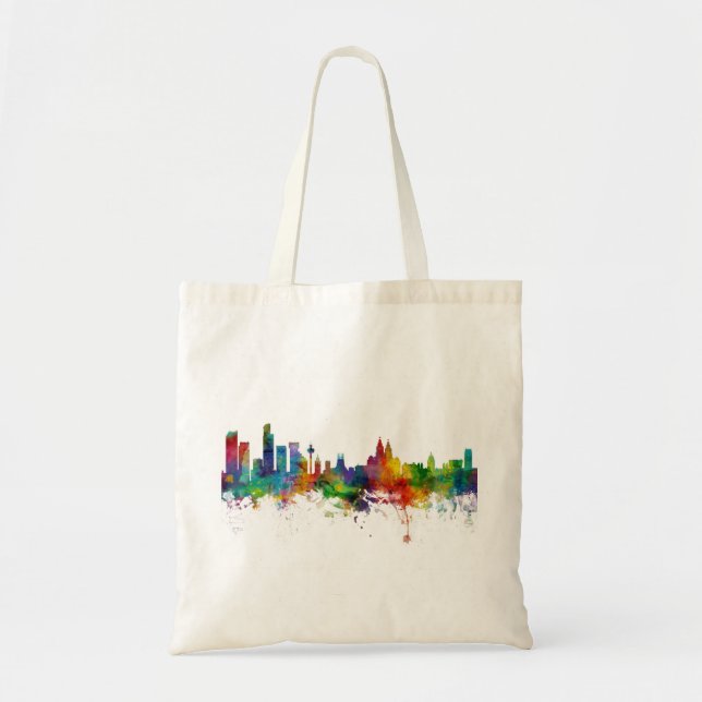 Bolsa Tote Liverpool England Skyline (Frente)