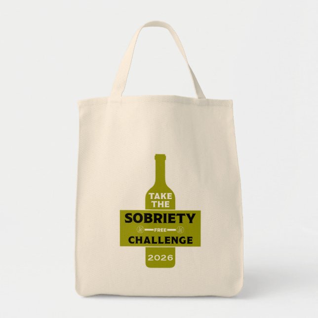 Bolsa Tote Livre de Álcool e Sóbrio (Frente)