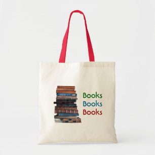 Bolsa Tote Livro Bag-Stack de livros antigos