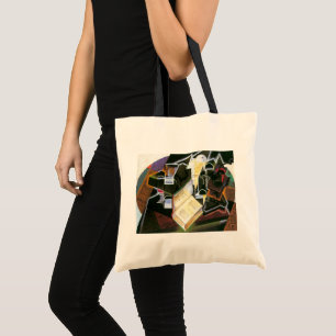 Bolsa Tote Livro, cachimbo e óculos, Juan Gris, Cubismo Vinta