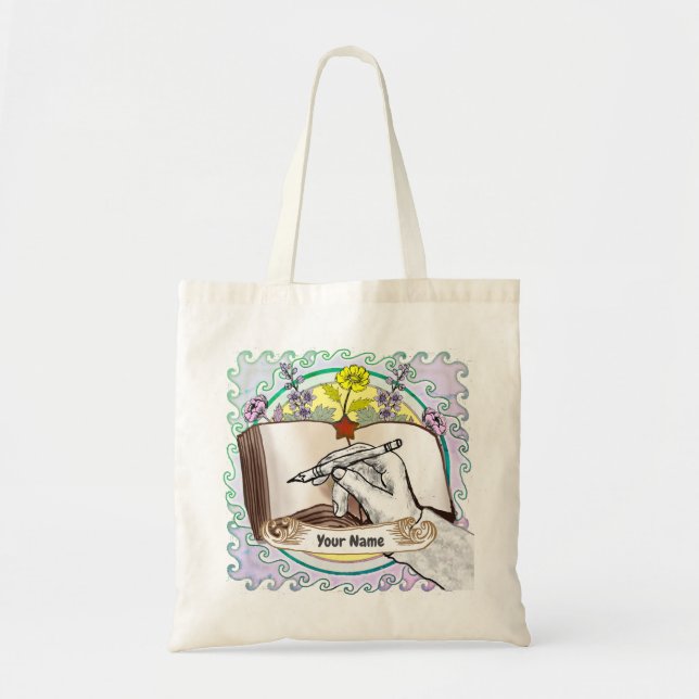 Bolsa Tote Livro das flores manuais (Frente)