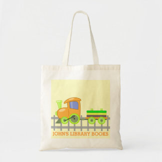 Bolsa Tote Livro de Biblioteca de Comboios Laranja Token Bag