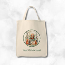 Livro de biblioteca personalizado do panda vermelh