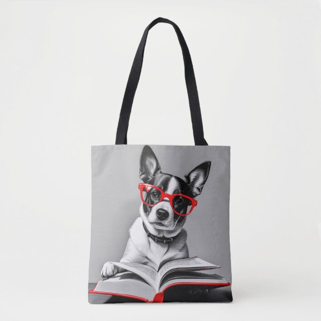 Bolsa Tote Livro de Leitura de Cães (Frente)