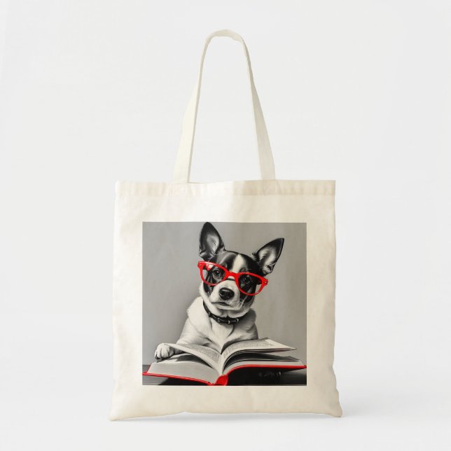 Bolsa Tote Livro de Leitura de Cães (Frente)