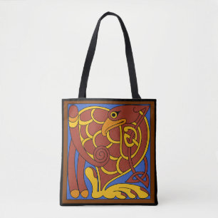 Bolsa Tote Livro De Pássaro Medieval Do Nó Celta Kells