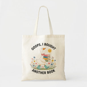 Bolsa Tote Livro Divertido de Compra de Pato com Pilha de Liv
