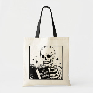 Bolsa Tote Livro Engraçado Só Mais Um Capítulo Esqueleto Bibl