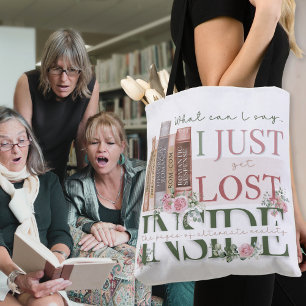 Bolsa Tote Livro Floral Cor-de-Rosa Lança Bag de Toque de Lei