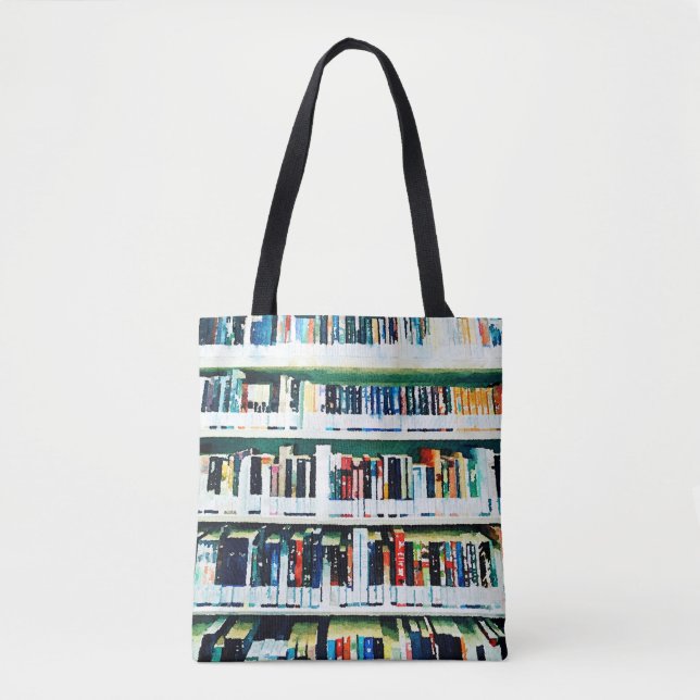 Bolsa Tote Livro Lover Bag, biblioteca (Frente)