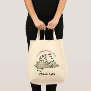 Bolsa Tote Livro Lover, Bookworm Gift, Biblioteca de Livros,