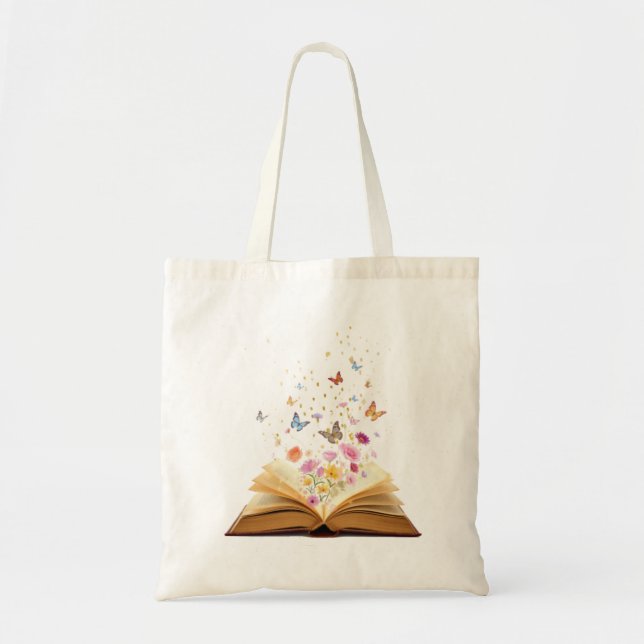 Bolsa Tote Livro Mágico de Blossomas e Borboletas (Frente)