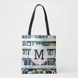 Bolsa Tote Livro Monograma, biblioteca