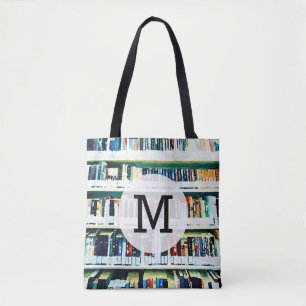Bolsa Tote Livro Monograma, biblioteca