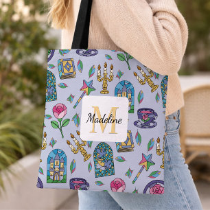 Bolsa Tote Livro Personalizado da Bela e a Fera Menina