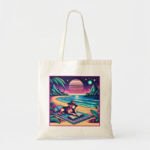 Bolsa Tote Livro Toalha Ouro Retriever Lendo Um Livro