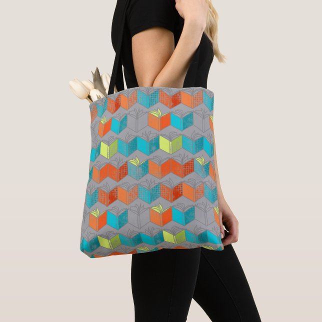 Bolsa Tote Livros abertos (Close Up)