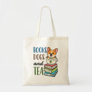 Bolsa Tote Livros Cães e Leitura de Tea Weekend